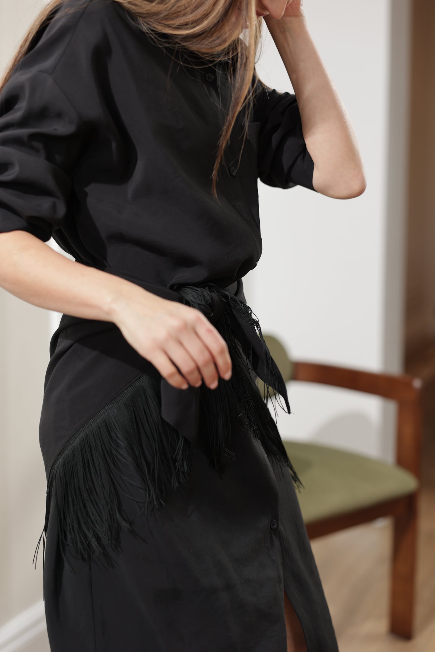 Talia - Shirt Dress Black