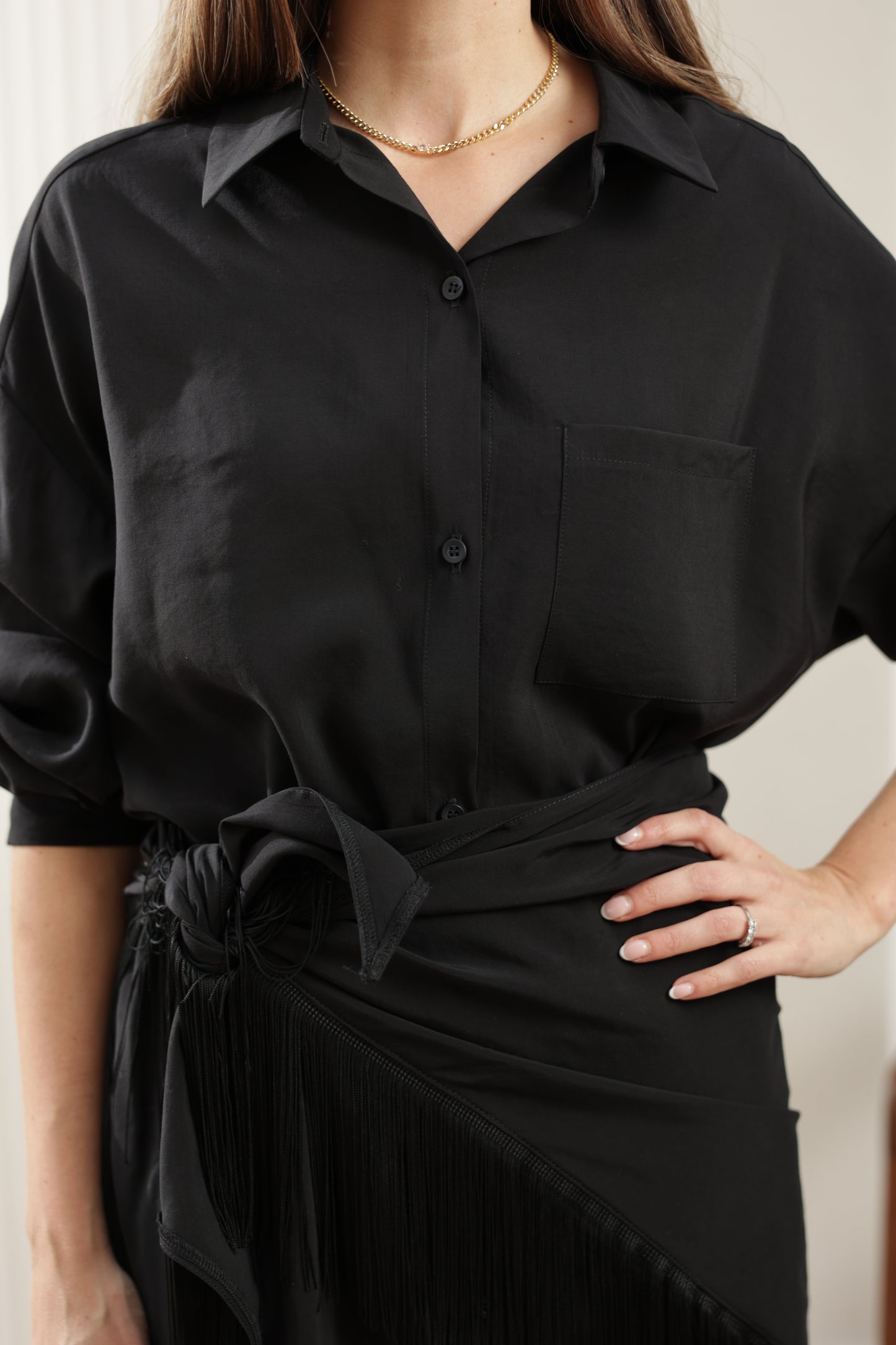 Talia - Shirt Dress Black