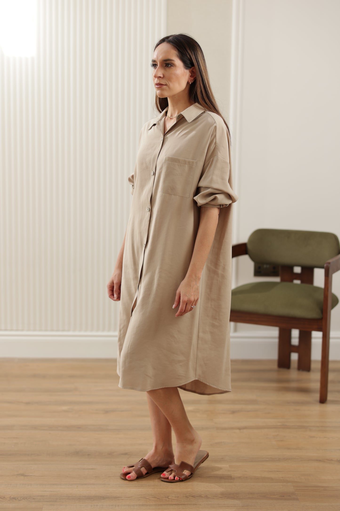 Talia - Shirt Dress Cream